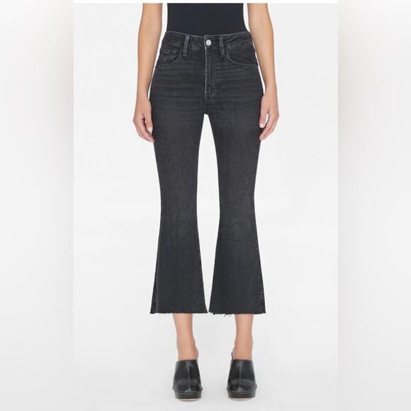 Frame le crop mini boot black jeans - Picture 1 of 9